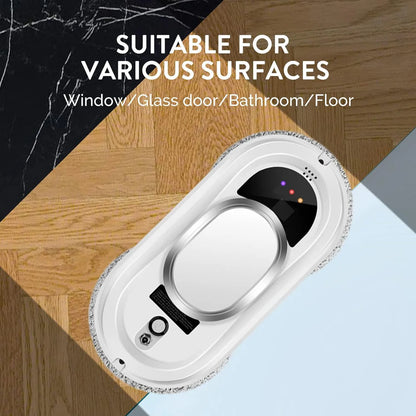 Remote-controlled smart glass cleaner robot—effortless, automated window cleaning for home