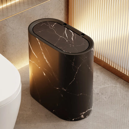 Versatile covered trash bin—perfect for home bathrooms, kitchens, or guest rooms