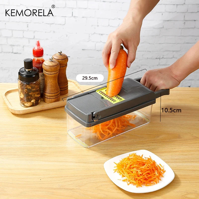 14/16-in-1 multifunctional veggie chopper and slicer