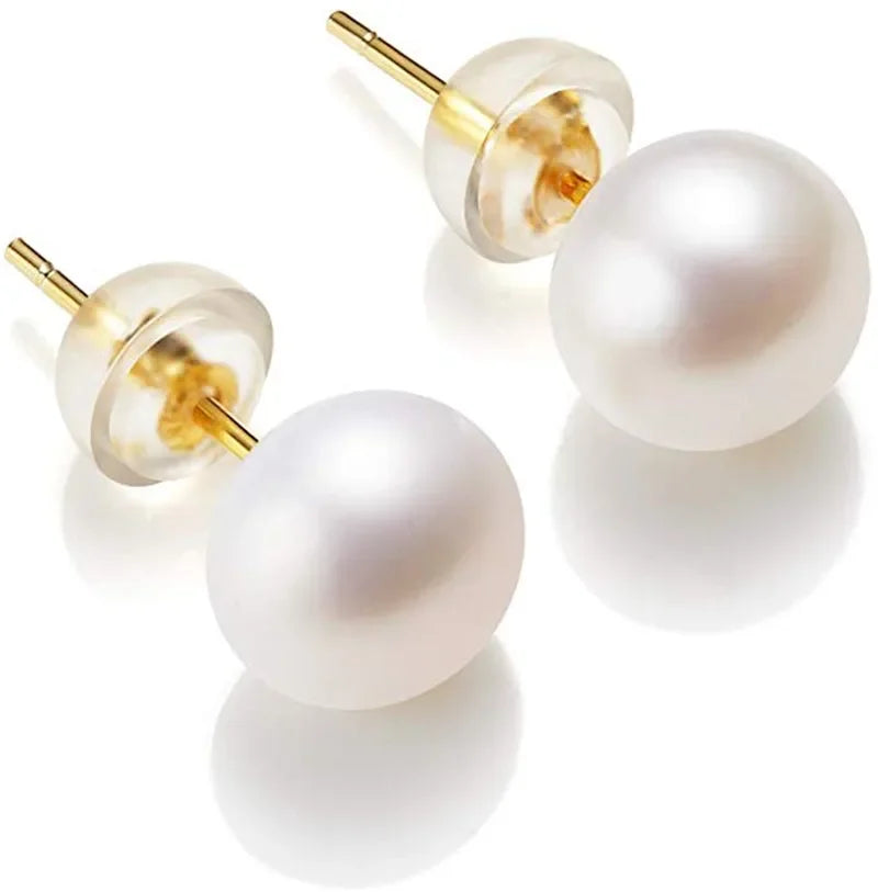 Freshwater Pearl Stud Earrings – 925 Sterling Silver
