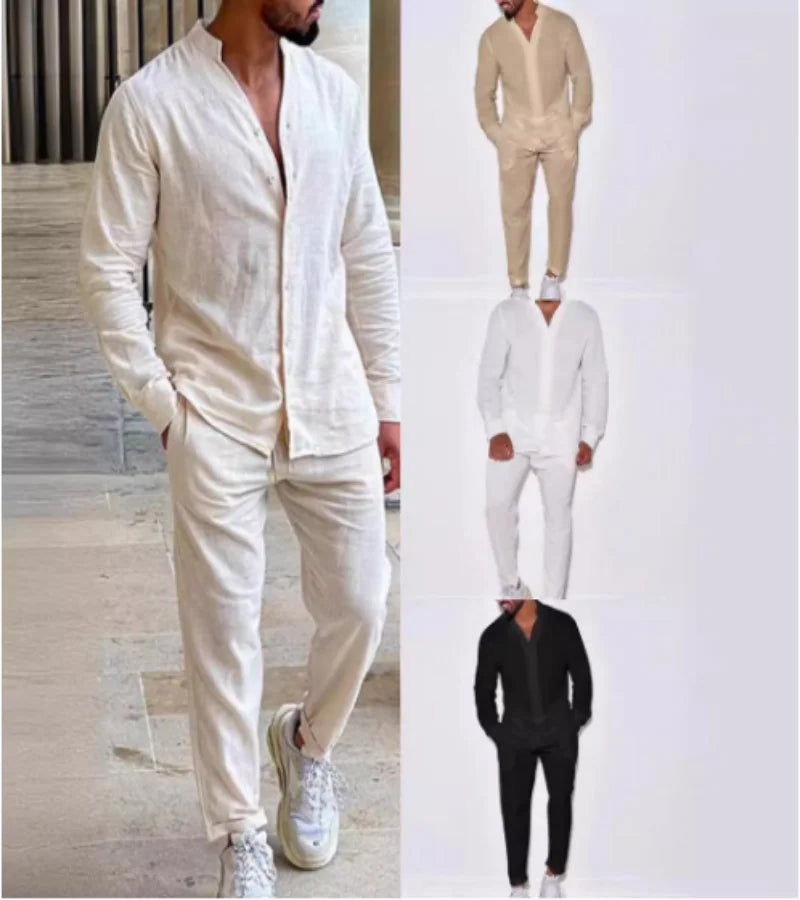 Men’s athletic joggers — loose fit, solid color, streetwear styles two-piece set