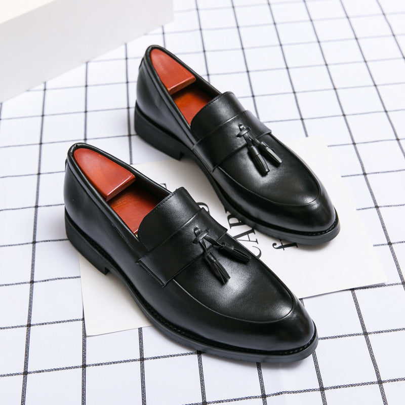 Casual Men Loafers – Classic Tassel Leather Shoes for Wedding & Dress