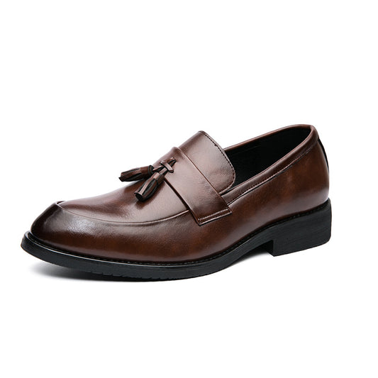 Casual Men Loafers – Classic Tassel Leather Shoes for Wedding & Dress